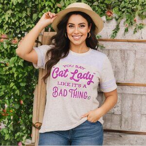 Disney Aristocats Graphic Shirt 'You Say Cat Lady Like Its A Bad Thing'  Top 1XL